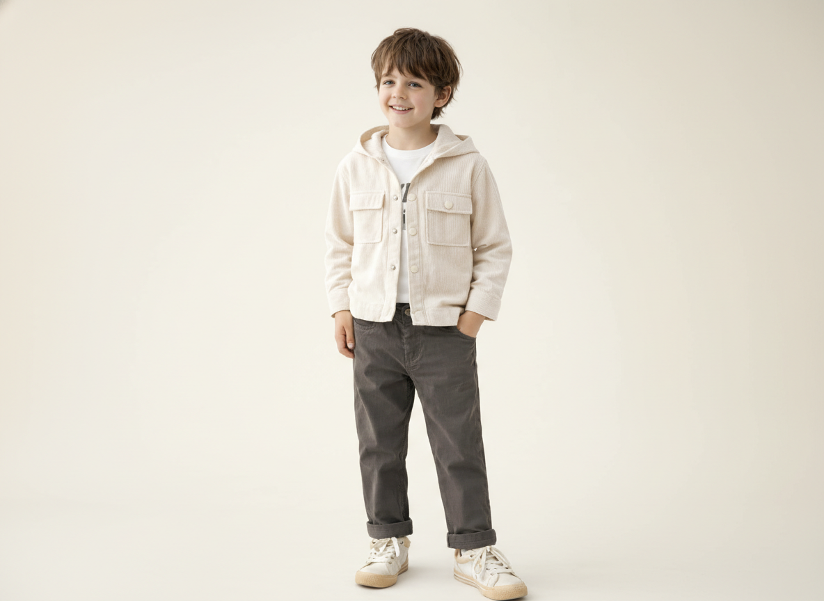 Ribbed Hooded Overshirt