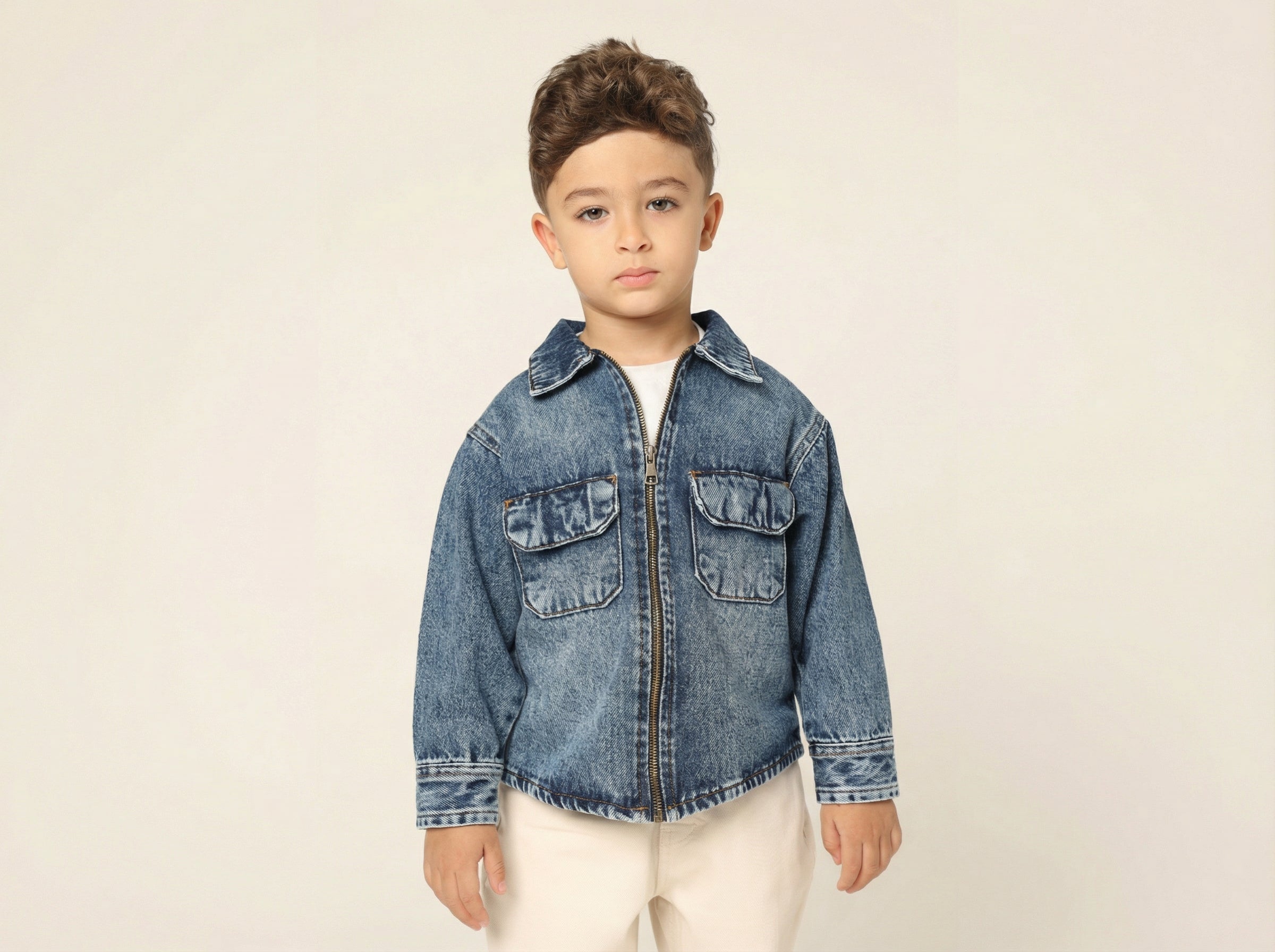 Classic Zip Denim Jacket