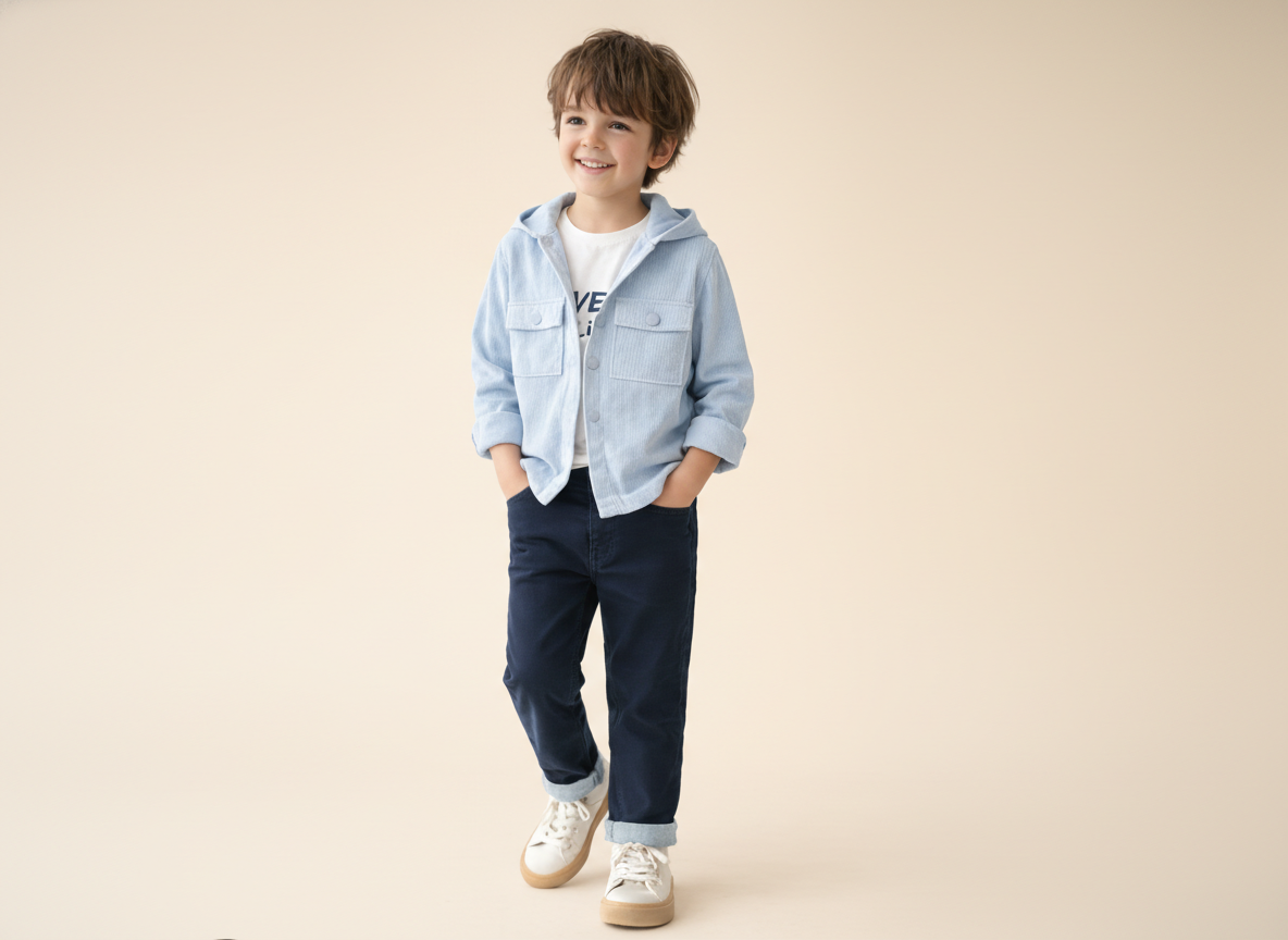 Ribbed Hooded Overshirt