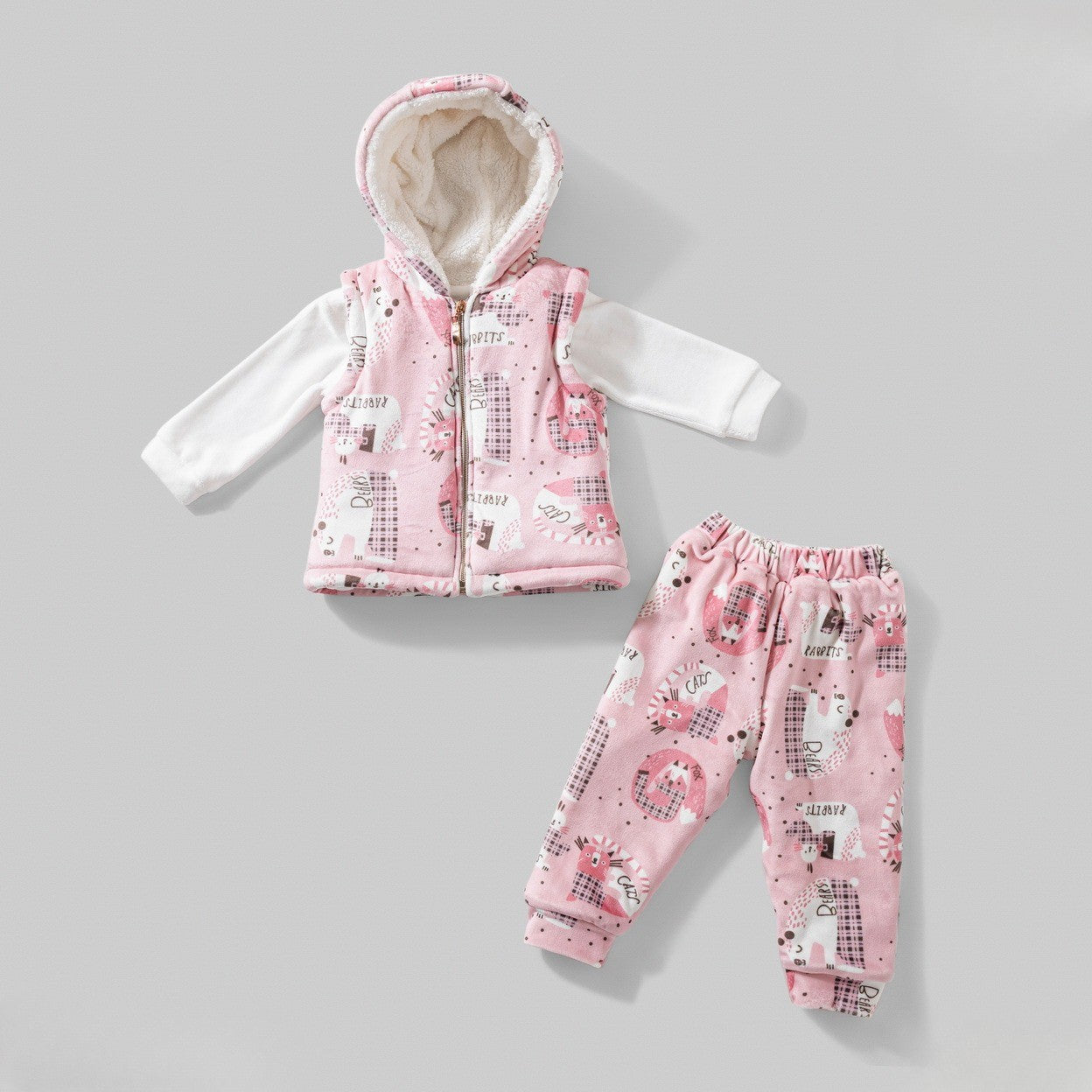 Pink Woodland 3-Piece Winter Set