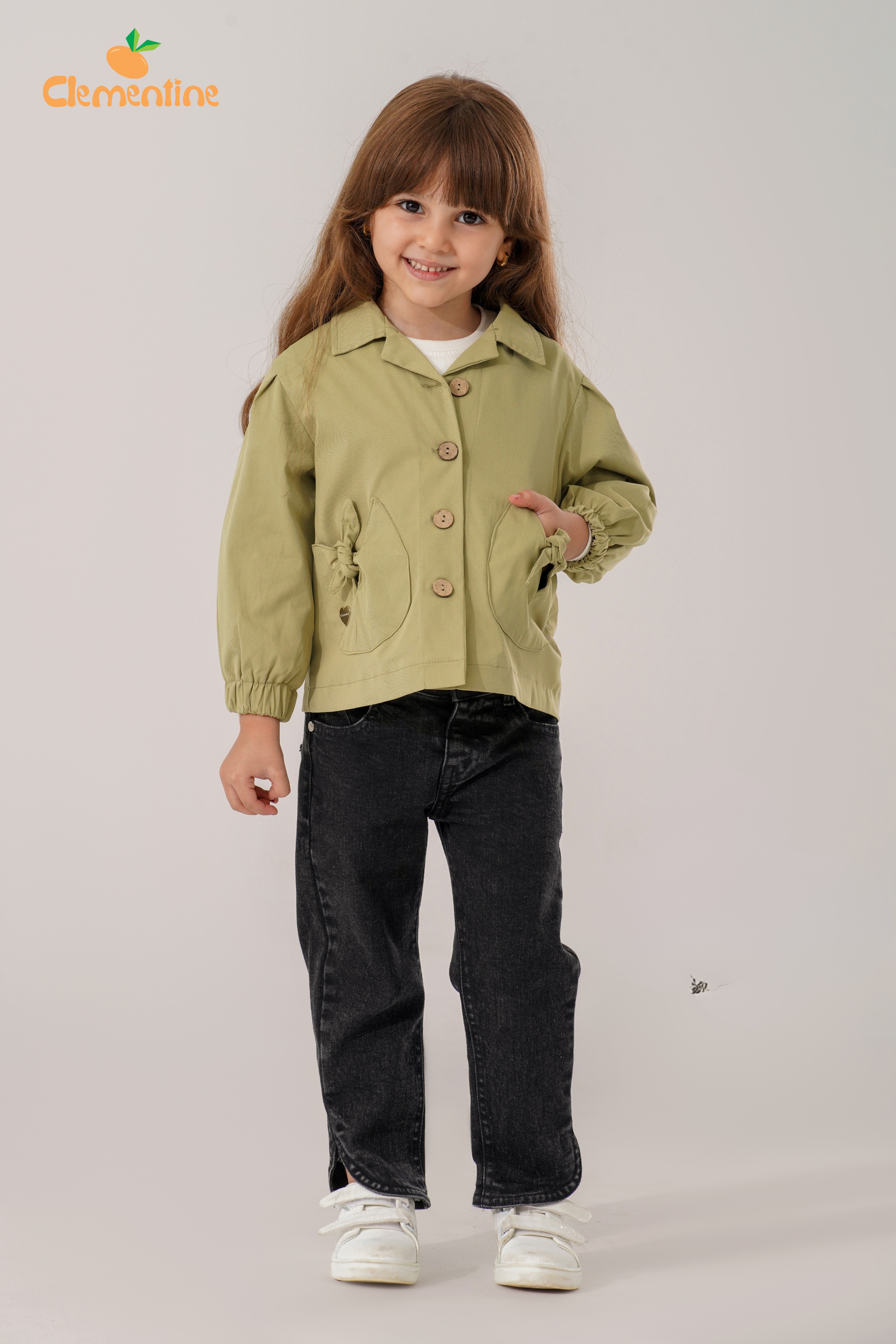 Olive Chic 3-Piece Set (Jacket, Top & Jeans)